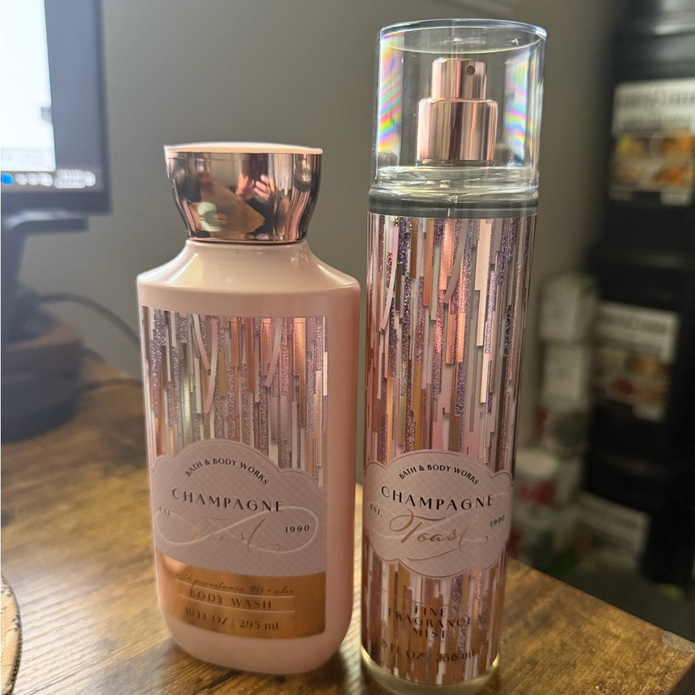 Bath & Body Works Champagne Toast Set - Pink and Gold